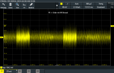 PE &lt;&gt; Erder mit NF-Drossel