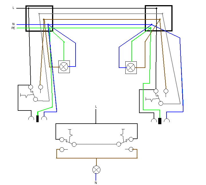Wechselschaltung Mit 2 Lampen Und Steckdose Seite 2 Diesteckdose Net